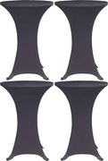 vidaXL Capa extensível para mesa 4 pcs 80 cm antracite