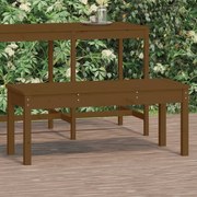 vidaXL Banco de jardim 109x44x45 cm pinho maciço castanho-mel