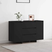 vidaXL Sideboard Preto 120x41x75 cm Madeira de engenharia