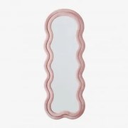 Espelho De Parede Irregular 60x160 Cm Estofado Evelyn Velluto Cor-de-rosa - Sklum