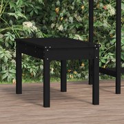 vidaXL Banco de jardim 80x44x45 cm madeira de pinho maciça preto