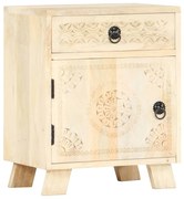 vidaXL Mesa de cabeceira 40x30x50 cm madeira de mangueira maciça