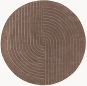 Tapete redondo em lã tecido à mão Mason