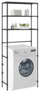 vidaXL Estante de 3 prateleiras para lavandaria 69x28x169 cm preto