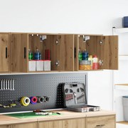 vidaXL Armários de parede para garagem 2 pcs derivados de madeira