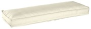 vidaXL Almofada de palete para banco Creme 120 x 40 x 8 cm