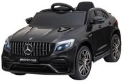 HOMCOM Carro Elétrico Mercedes AMG 12V para Crianças de 3-5 Anos com Controle Remoto Música Luzes Abertura da Porta 115x70x55cm Preto