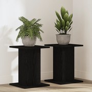 Suporte para Plantas vidaXL 2 pcs Preto Carvalho 30x30x40 cm Madeira d