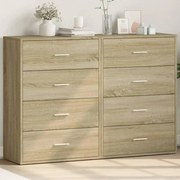 vidaXL Aparadores 2 pcs 60x31x84 cm derivados madeira carvalho sonoma