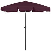 vidaXL Guarda-sol de praia 180x120 cm bordô
