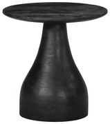 vidaXL Mesa de apoio preto Ø40x40 cm madeira de mangueira maciça