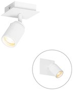Foco de banheiro moderno branco quadrado IP44 - Ducha Moderno
