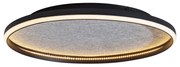 Plafon de design preto com feltro incluindo LED regulável em 3 níveis - Xavi Felt Design