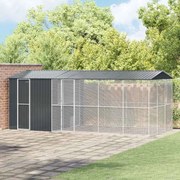 vidaXL Gaiola para Pássaros Antracite 645 x 310 x 247 cm