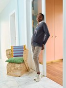 Sweat com motivo "coeur à coeur", para grávida  antracite