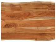 vidaXL Tampo de mesa retangular borda viva 90x60x3,8 cm acácia maciça