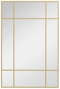 HOMCOM Espelho de Parede Retangular 90x60 cm com Moldura de Metal Espelho Decorativo para Sala Quarto Entrada Dourado | Aosom Portugal