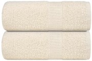 vidaXL Toalhas de rosto FROGN 2 peças Creme 30x30 cm 360 g/m²