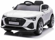 Carro elétrico para crianças Audi E-tron Sportback 12V, comando remoto 2,4 GHz, entrada USB/AUX, suspensão, bateria de lítio, luzes LED, 2 motores de