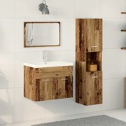 vidaXL Conjuntos Outros 3 pcs Madeira Antiga 30 x 30 x 130 cm