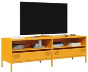 vidaXL Móvel de TV 135x39x43,5 cm aço laminado a frio amarelo mostarda