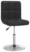 vidaXL Cadeira de jantar couro artificial preto