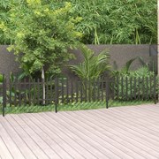 vidaXL Cerca com postes 3 pcs 614x80 cm WPC