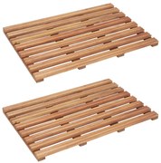 vidaXL Estrado p/ casa de banho 2 pcs madeira de acácia maciça 56x37cm