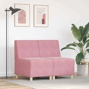 vidaXL Cadeiras de Sofá 2 pcs Rosa 55 x 74 x 82 cm Veludo