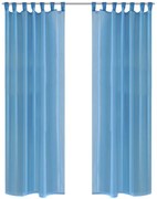 Cortina turquesa 140 x 245 cm 2 peças