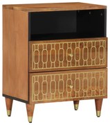 vidaXL Mesa de cabeceira 50x33x62 cm madeira de mangueira maciça