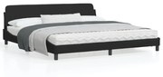 vidaXL Estrutura de cama Dover 200x200 cm veludo preto
