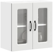 vidaXL Armário de parede de cozinha porta vidro Kalmar branca