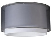 Abajur de tecido para candeeiro pendente preto/branco 47/25 - Duo