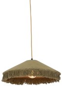 Candeeiro de suspensão retro verde veludo com franjas - Frills Art Deco,Oriental