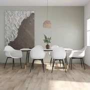 vidaXL Cadeiras de jantar 6 pcs PP branco