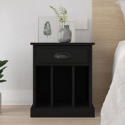 vidaXL Mesa de cabeceira 43x36x50 cm preto