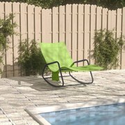 vidaXL Espreguiçadeira aço e textilene verde