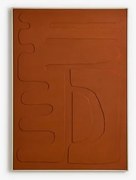 Quadro Decorativo 100x140 Cm Pintado À Mão Sobre Tela Avilon Vermelho Argila - Sklum