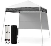Tenda dobrável de 8 x 8 pés com 1 parede lateral e mochila portátil - Azul