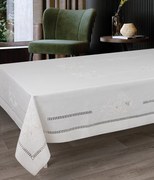 180x360 cm - Toalha de mesa 100% linho bordada a mão