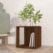 vidaXL Mesa apoio 33x33x34,5cm derivados de madeira carvalho castanho