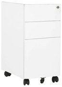 vidaXL Arquivador móvel aço 30x45x59 cm branco