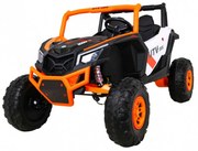 Buggy elétrico para Crianças 24V 4x4 2 Lugares UTV-MX Rodas de EVA, Assento de couro Laranja