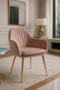 Cadeira Chic Golden - Rosa