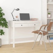 vidaXL Secretária com gavetas 100x50x78 cm pinho maciço branco