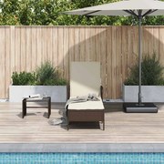 vidaXL Divã com Almofada de Rattan Sintético na Cor Marrom