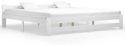 vidaXL Estrutura de cama 200x200 cm pinho maciço branco