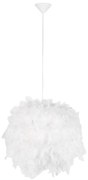 Candeeiro de suspensão rústico branco - Feather