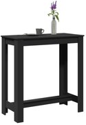 vidaXL Mesa de bar 102x50x103,5 cm derivados de madeira preto